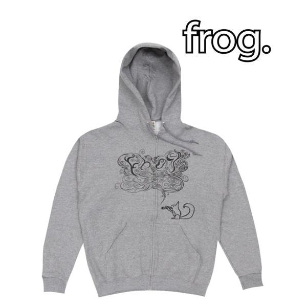 FROG SKATE パーカー FROG SKATEBOARDS OG Squirrel Zip Hoodie (Athletic Grey