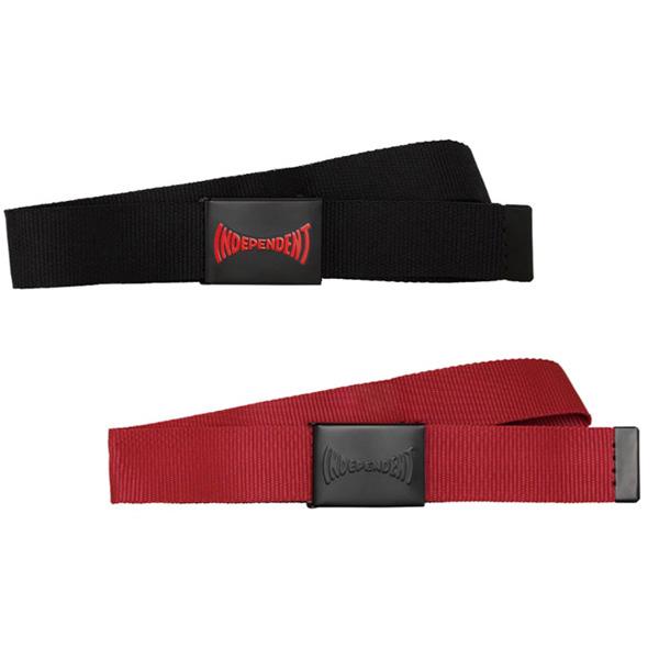 “再入荷” INDEPENDENT ベルト　INDEPENDENT Span Unisex Web Belt （BLACK　RED） ウェブベルト メンズ インディペンデント | INDEPENDENT TRUCK COMPNY