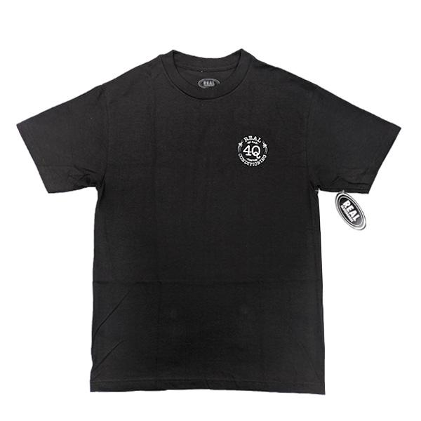 完売 REAL SKATEBOARDS Tシャツ 半袖 リアル スケートボード 黒 REAL x 