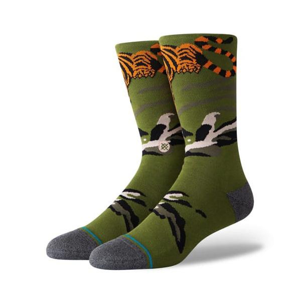 【L】STANCE  “BIG CAT CREW ”  LIGHT CUSHION SOCKS（GREEN）｜theitaya｜02