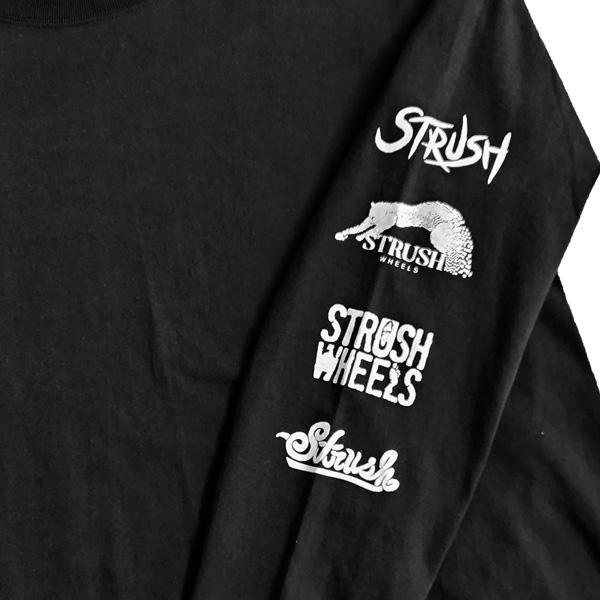 STRUSH WHEELS Tシャツ　COLOR COMMUNICATIONS x STRUSH WHEELS LONG SLEEVE T-SHIRT  (BLACK) ロンT ストラッシュ｜theitaya｜04