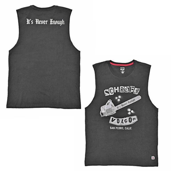 VOLCOM ボルコム タンクトップ メンズ チャコールグレー　SCHROFF X VOLCOM SLEEVELESS TEE （STEALTH） | VOLCOM