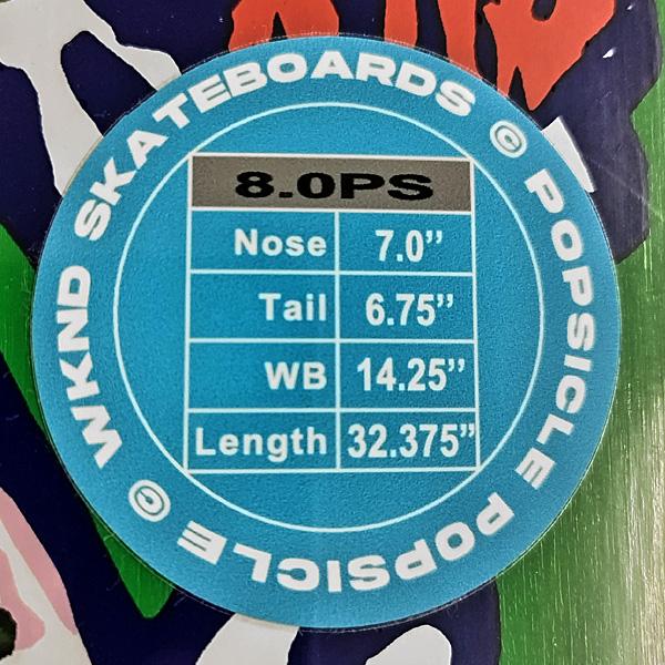 WKND SKATEBOARDS DECK ウィークエンド デッキ 8.0インチ KARSTEN