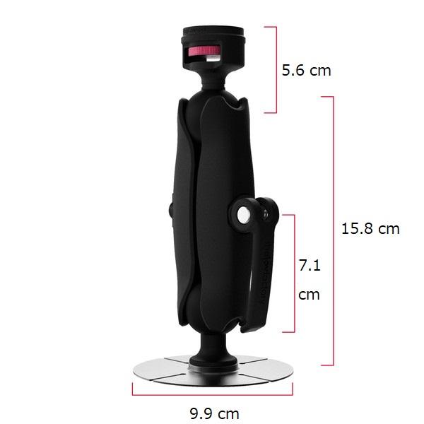 MagConnect HD MMU331 ユニバーサル 接着マウント（ジョイント38mm） アルミ合金 耐振動 車載 現場 角度調整 HD ユニバーサル