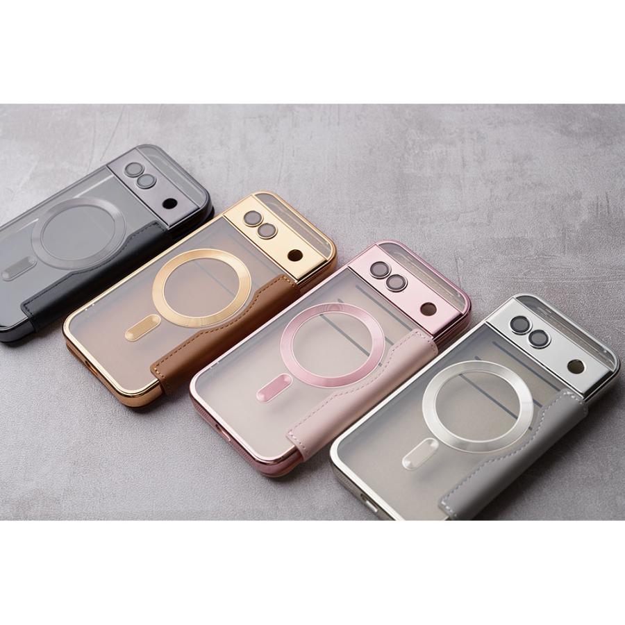エンパイア 背面クリア Google Pixel 9 8a 7a ケース 手帳型 かわいい