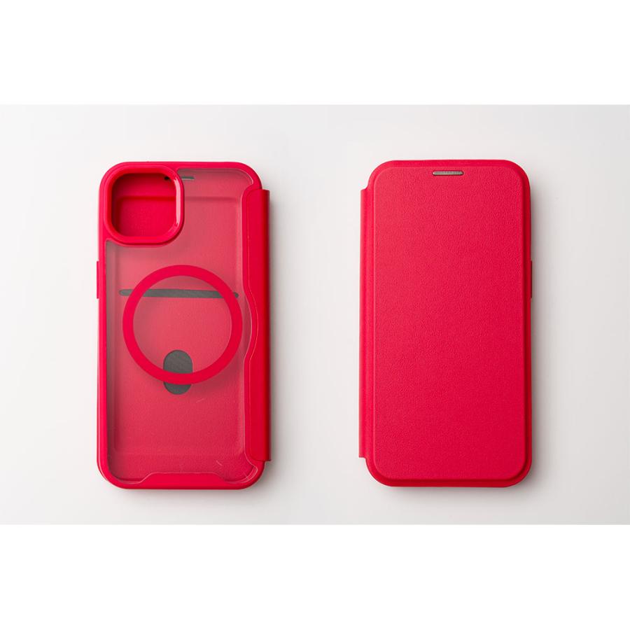 エンパイア 背面クリア iPhone16 16e ケース 手帳型 MagSafe