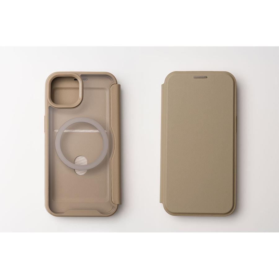 エンパイア 背面クリア iPhone16 16e ケース 手帳型 MagSafe