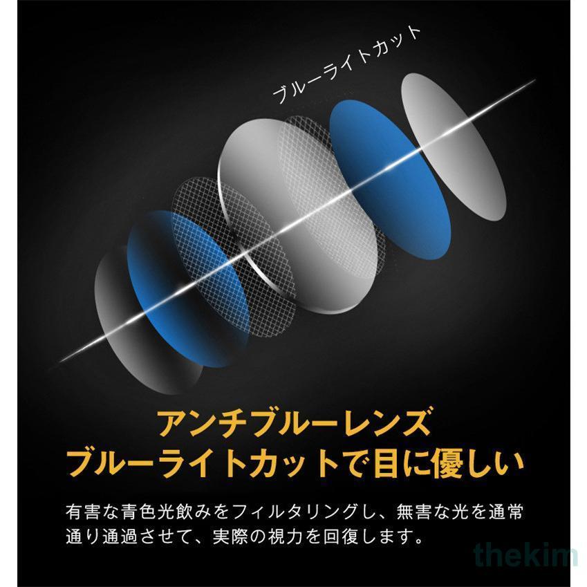 遠近両用メガネ 老眼鏡 ブルーライトカット ピントグラス シニアグラス 累進 軽量 敬老の日 ギフト メンズ レディース リーディンググラス おしゃれ｜thekim｜12