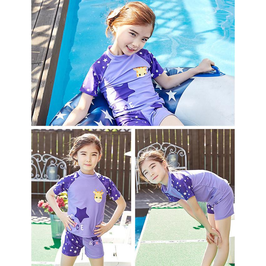 子供水着 可愛い 水着 女の子 男の子 キッズ ハーフパンツ 子ども水着 キッズ水着 日焼け防止 Uvカット 半袖 上下セット フリル 透けない 海 プール 体型カバー Kismzg531 The Kim 通販 Yahoo ショッピング