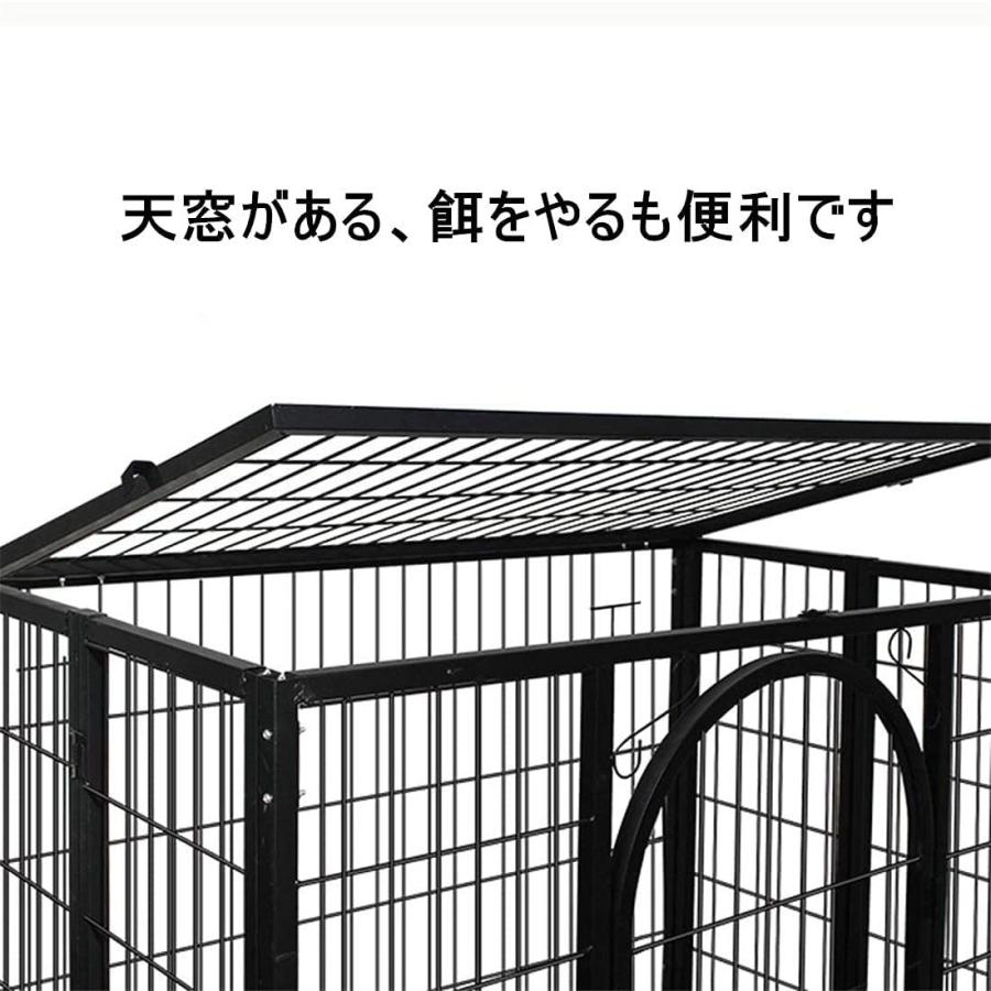 即納 ペットケージ 鉄製 犬檻 犬小屋 ケージ ペットサークル ドッグケージ ペットフェンス 大型 中型犬用 ペット用品 ダブルドア キャスター付き|thekim|04