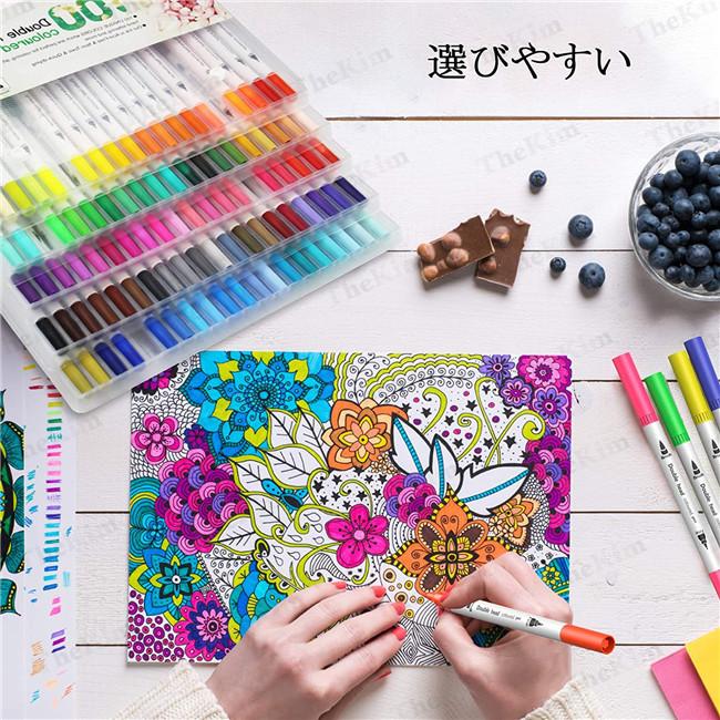 水性ペン 12色セット 100色セット カラーペン マーカーペン イラストペン 太字 細字 水彩毛筆 塗り絵 Diy 事務用 勉強用 子供用 収納ケース付き プレゼント Kmscb The Kim 通販 Yahoo ショッピング