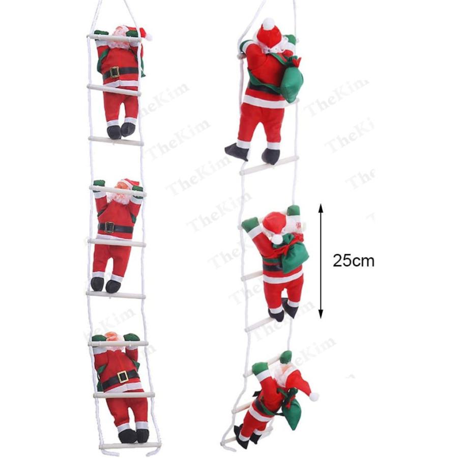 クリスマス Salenew大人気 飾り サンタはしご 三人 サンタクロース 人形 壁飾り パーティー 部屋 デコレーション ホームインテリア 装飾 ドアの装飾 飾り付け