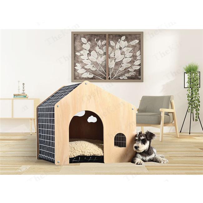 超歓迎】 木製 ベッド付き ウッドハウス ゲージ ベンチ付き 猫小屋