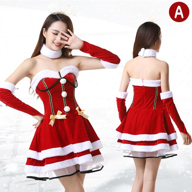 クリスマス衣装 サンタ服 レディース サンタクロース 衣装 サンタ コスチューム 演出服 ワンピース パーティー 髪飾り セクシー サンタ帽子 可愛い 59 Off
