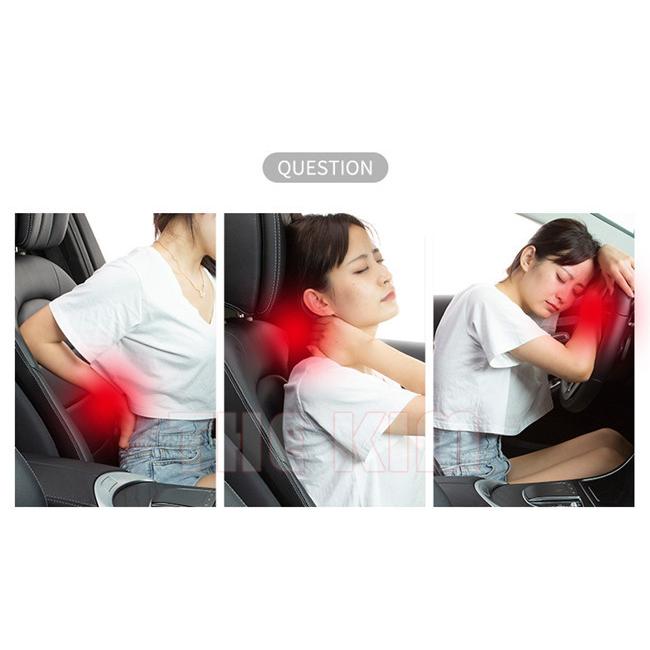 車用 クッション ネックパッド 腰当て 疲労 腰痛 軽減 クッション 低反発 クッションセット 組み合わせ カーアクセサリー 長時間ドライブ|thekim|03