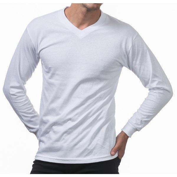 プロクラブ PRO CLUB【コンフォート】長袖VネックTシャツ:116 | PRO CLUB | 01