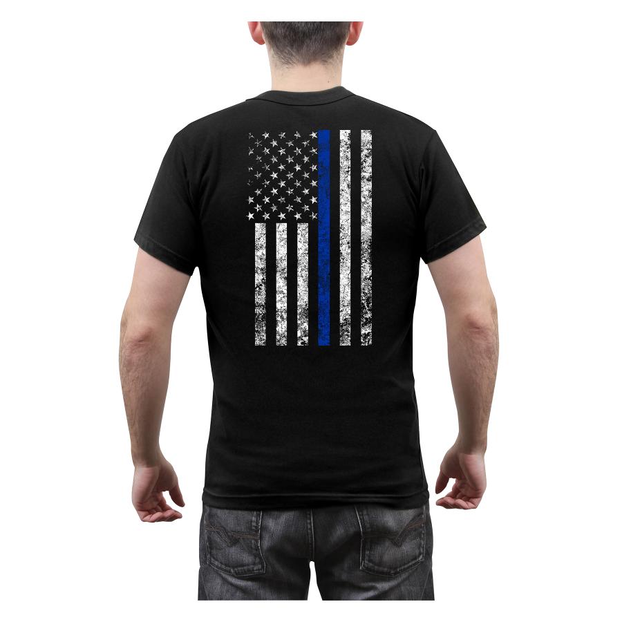 ロスコ シン ブルーライン シールド Tシャツ Rothco Thin Blue Line Shield T-Shirt(SALE)【サイズS〜3XL】 | ROTHCO | 02