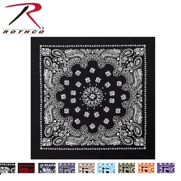 SALE【訳有】ロスコ ラージサイズ バンダナ ペイズリー柄（大判）Rothco Trainmen Paisley Bandana Big 27 X 27 4349他(13色） | ROTHCO