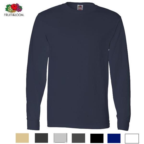 【米USA企画】フルーツオブザルーム 長袖Tシャツ 5オンス(FRUIT OF THE LOOM) HD Cotton Long Sleeve T-Shirt | FRUIT OF THE LOOM