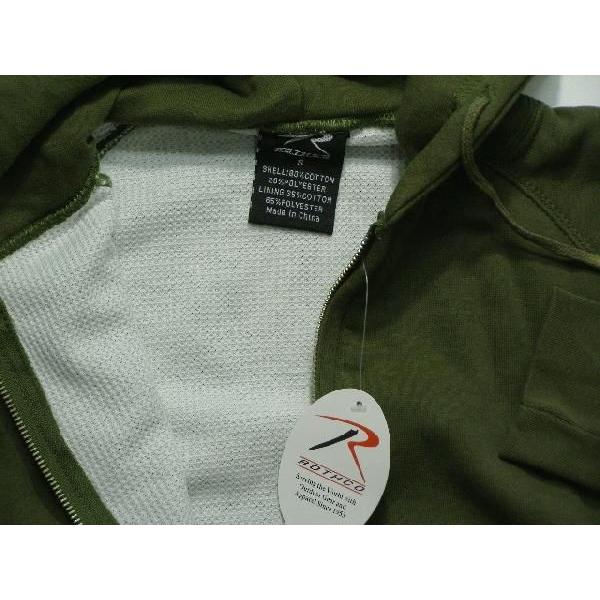 ROTHCO（ロスコ サーマル ライニング スウェットジップパーカービッグサイズ）6260 | ROTHCO | 02