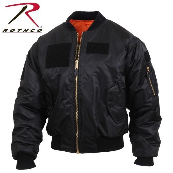 MA-1 フライトジャケット ブラック　ロスコ ROTHCO [ビッグサイズ] ロスコ MA-1 隠しポケット付き メンズ