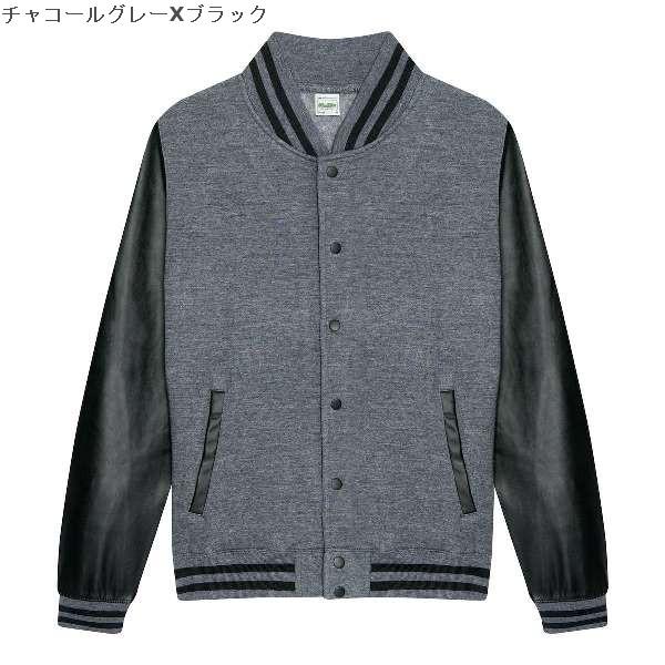 【UK英国】 アウディス(Awdis )ベースボールスウェットジャケット/フェークレザースリーブ |  | 03