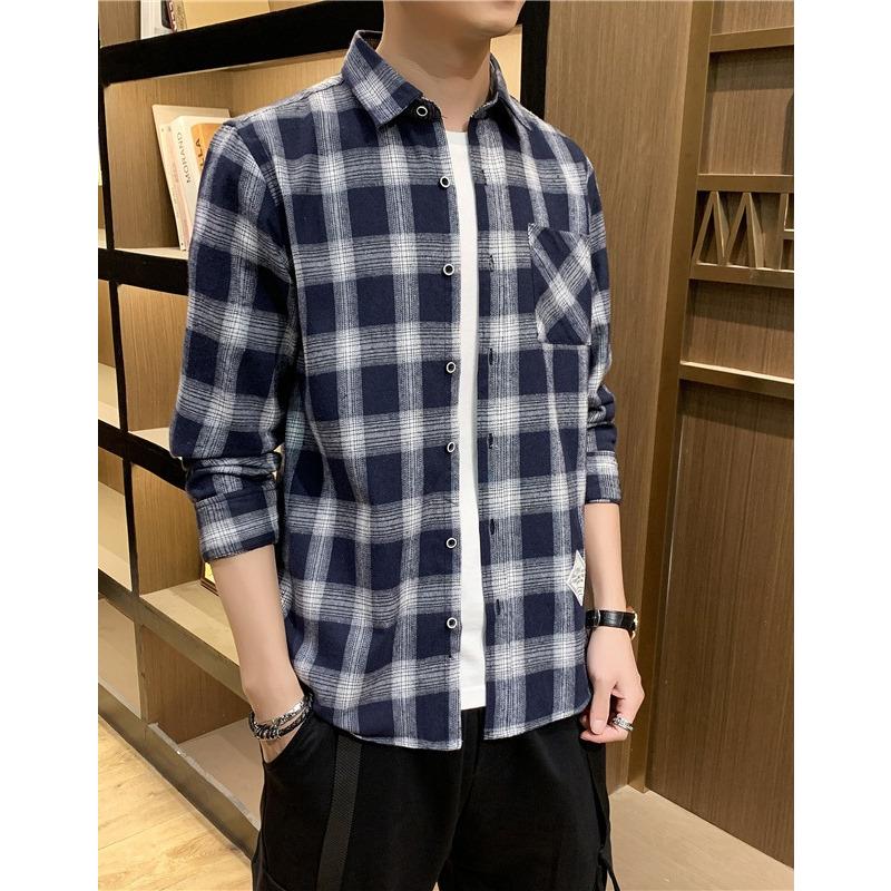 オンブレーチェック 長袖 シャツ ネルシャツ 【サイズ L〜4XL】 : the