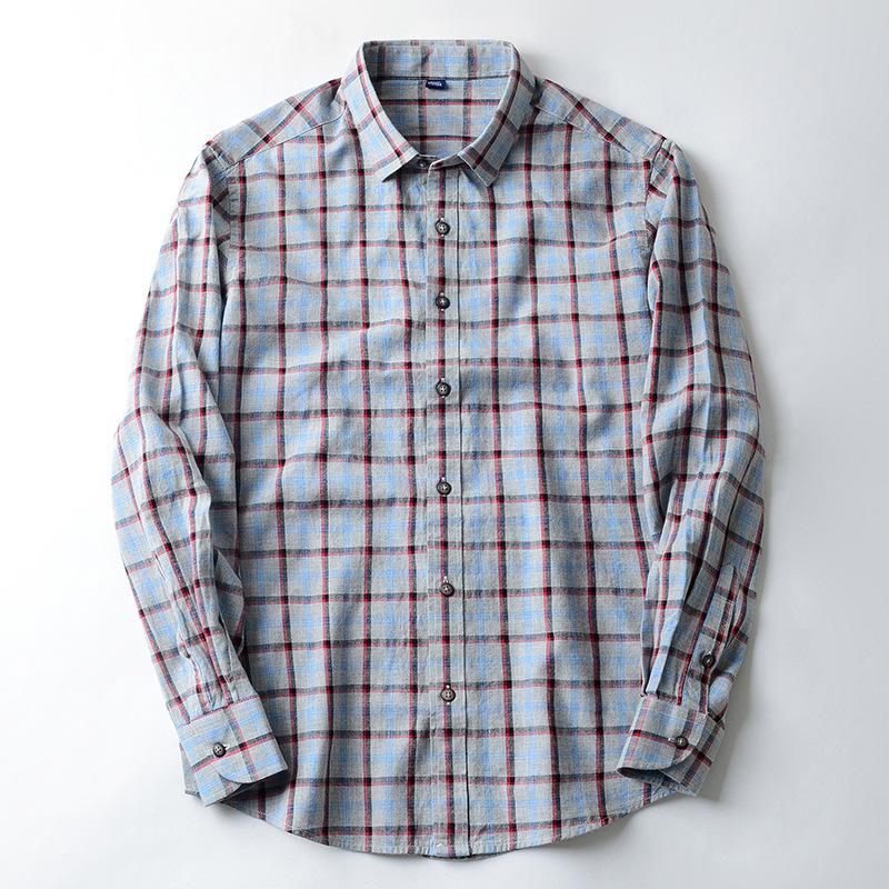 チェック 長袖 シャツ ネルシャツ ライトウエィト【サイズL〜4XL