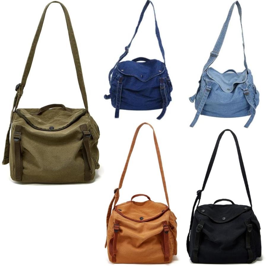 キャンバス ミリタリー ショルダーバッグ 帆布 スクエア―型 Canvas Bag【送料無料！】 | 