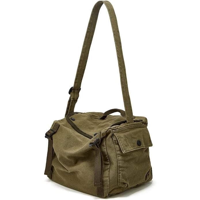 キャンバス ミリタリー ショルダーバッグ 帆布 スクエア―型 Canvas Bag【送料無料！】 |  | 06