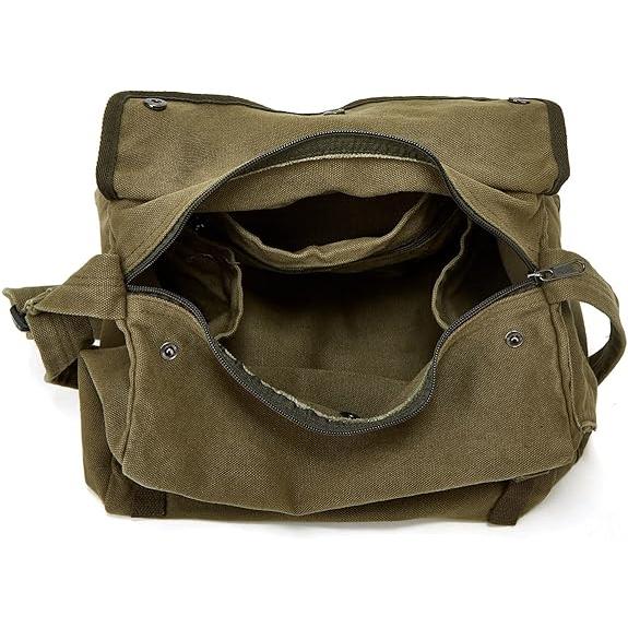 キャンバス ミリタリー ショルダーバッグ 帆布 スクエア―型 Canvas Bag【送料無料！】 |  | 11