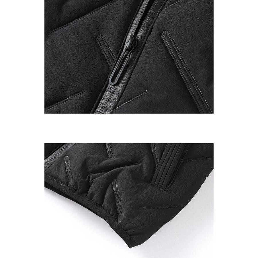 無地 ダウン ベスト 成形模様　Down Vest 中綿ベスト Size L〜3XL【送料無料】 |  | 07