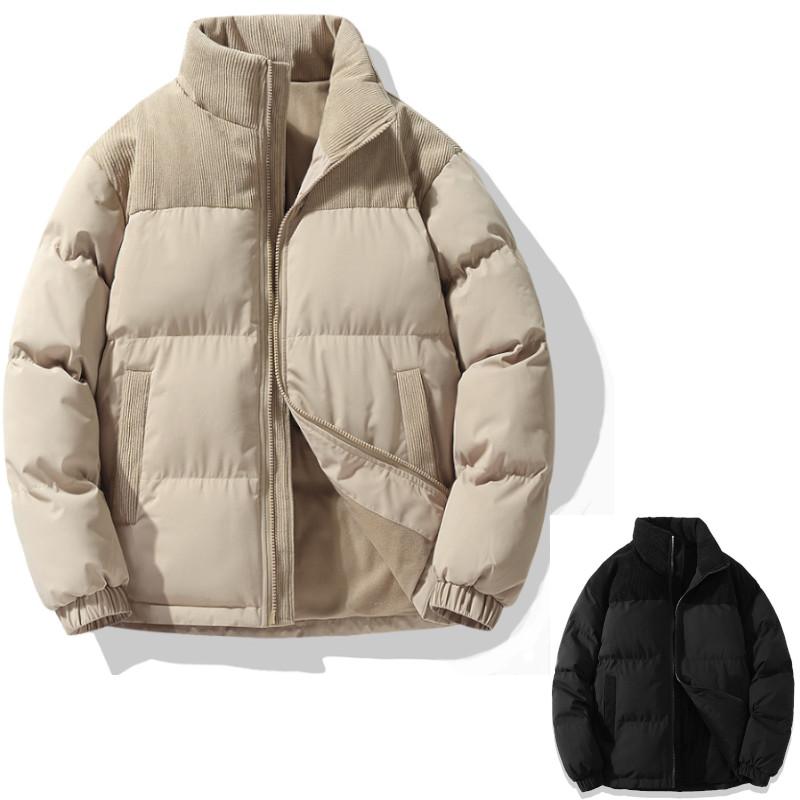 切り替え ダウン ジャケット ツートンカラー 中綿ブルゾン Down jacket Size L〜2XL | 