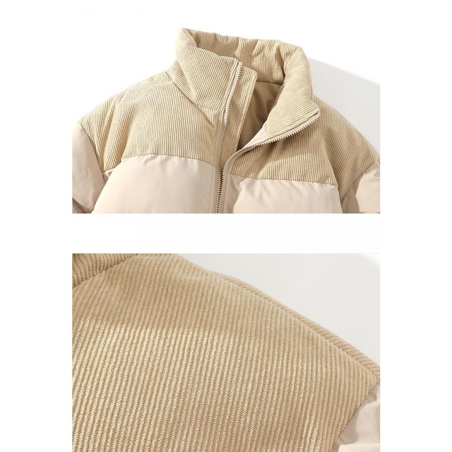 切り替え ダウン ジャケット ツートンカラー 中綿ブルゾン Down jacket Size L〜2XL |  | 05