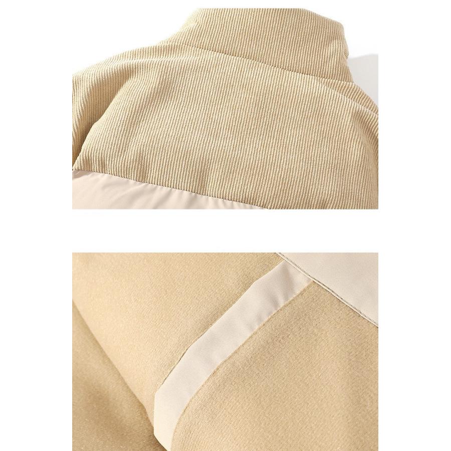 切り替え ダウン ジャケット ツートンカラー 中綿ブルゾン Down jacket Size L〜2XL |  | 07