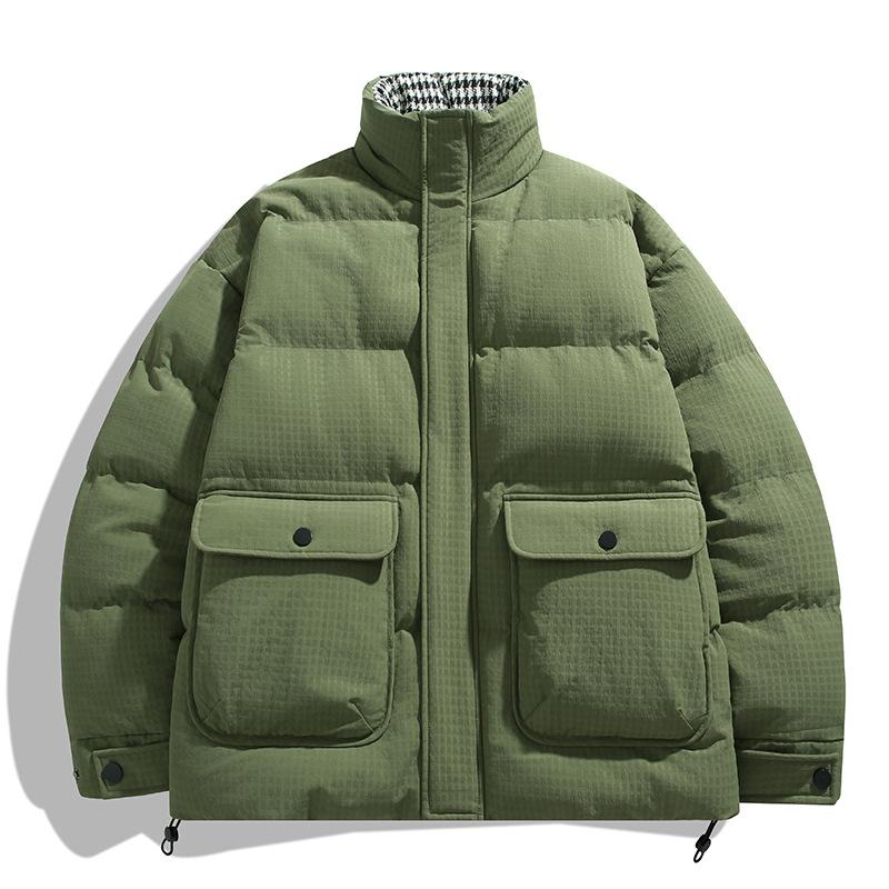 ダウン ジャケット 無地格子柄 中綿ブルゾン Down jacket Size L〜2XL |  | 01