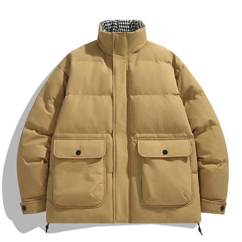 ダウン ジャケット 無地格子柄 中綿ブルゾン Down jacket Size L〜2XL |  | 02