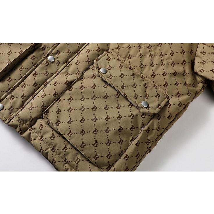 モノグラム柄 ダウン フード ジャケット 総柄 中綿ブルゾン monogram pattern Down jacket Size L〜3XL |  | 09