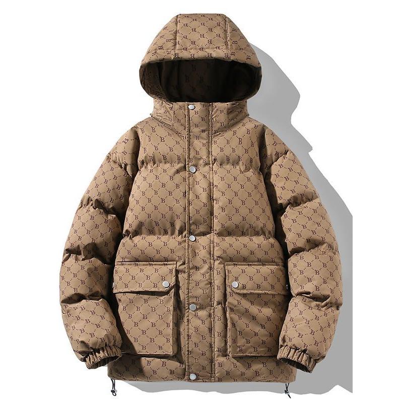 モノグラム柄 ダウン フード ジャケット 総柄 中綿ブルゾン monogram pattern Down jacket Size L〜3XL |  | 03