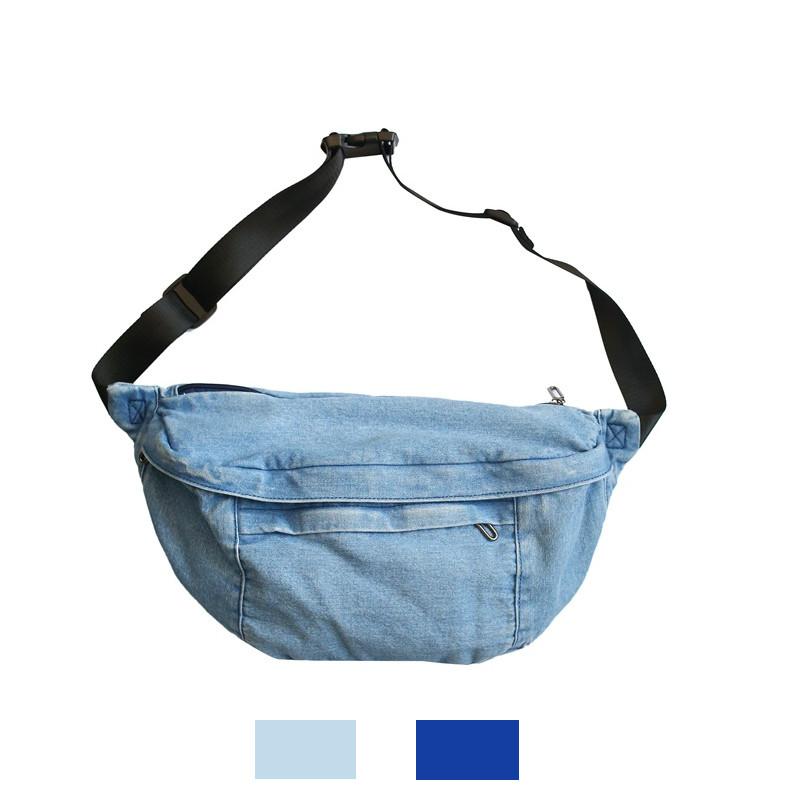 デニム ヴィンテージ ウエスト バック サコッシュ 大容量 waist pack waist bag（2色） | 