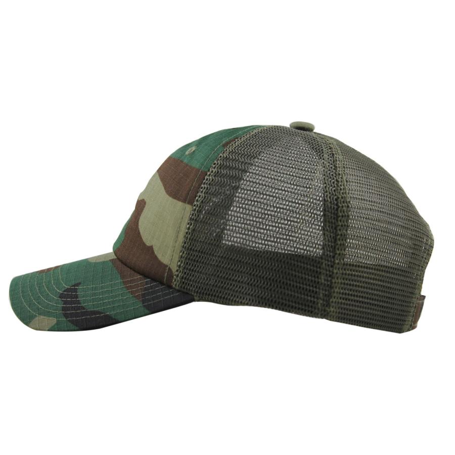 迷彩 カモフラージュ リップストップ メッシュキャップ camo mesh cap