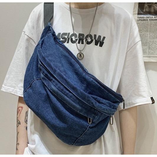 デニム ヴィンテージ ウエスト バック サコッシュ 大容量 waist pack waist bag（2色） |  | 02