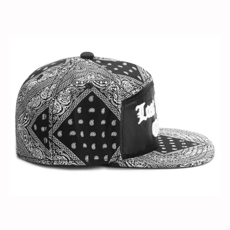 ロサンゼル LA バンダナ柄 スナップバック ペイズリー キャップ フラットバイザー Bandana Snapback CAP |  | 01