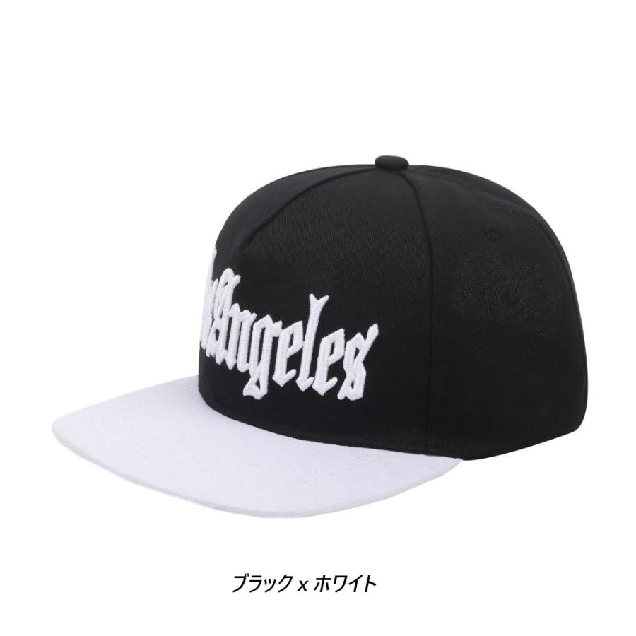 ロサンゼルス 刺繍 スナップバック フラットビル キャップ Los Angeles Snapback CAP (4色) |  | 01