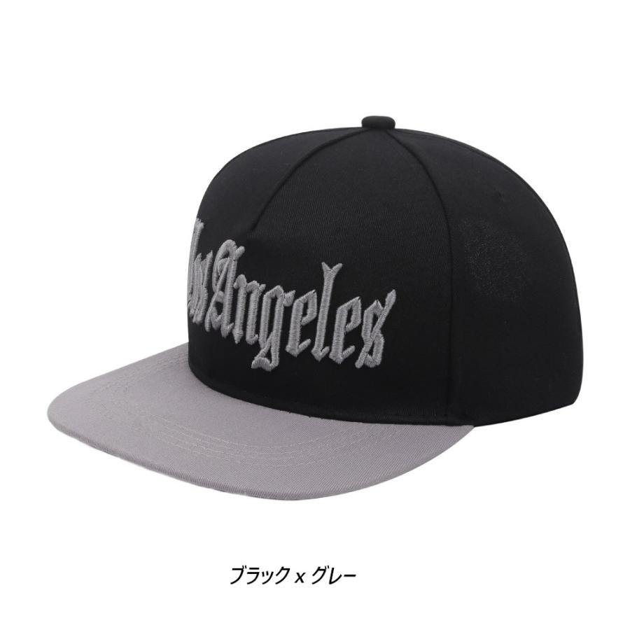 ロサンゼルス 刺繍 スナップバック フラットビル キャップ Los Angeles Snapback CAP (4色) |  | 02
