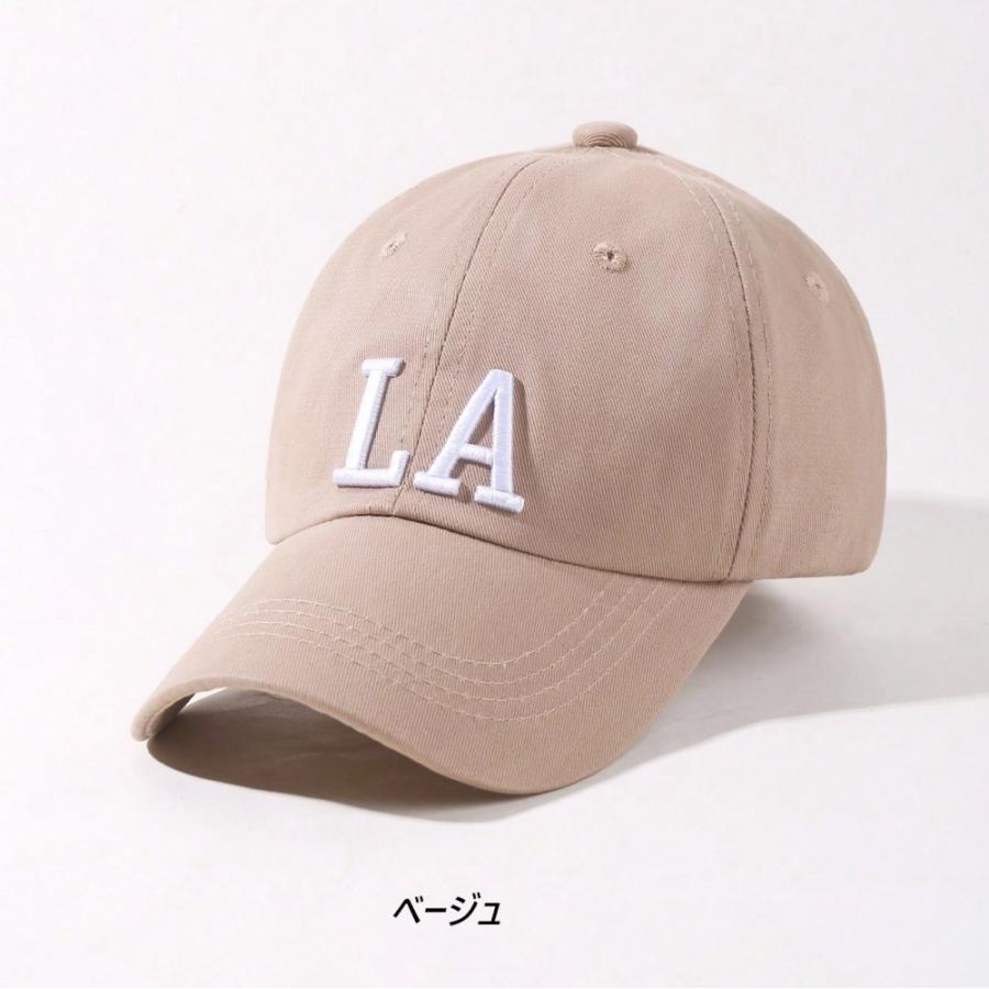 LAロゴ ベースボールキャップ レッド/ベージュ LA ロサンゼルス コットン キャップ Los Angeles Logo CAP : the