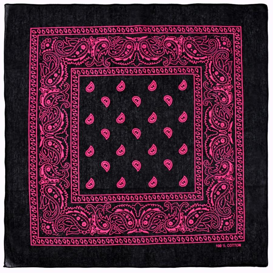 コントラストカラー バンダナ ペイズリー 柄（レギュラーサイズ 普通サイズ） Paisley Bandana - 55x55 |  | 03