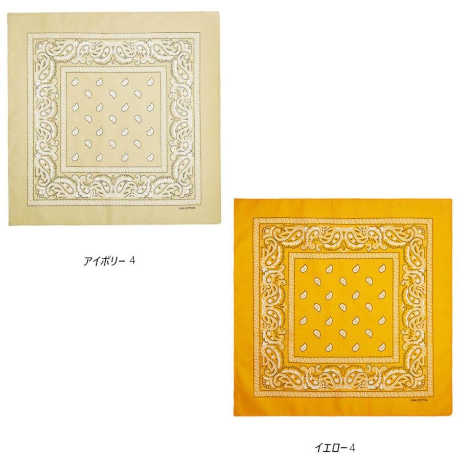 【送料無料】 ラージ サイズ バンダナ ペイズリー柄（大判）68×68センチ Trainmen Paisley Bandana Big 27 X 27 ジャンボバンダナ (21色）大きいバンダナ |  | 16