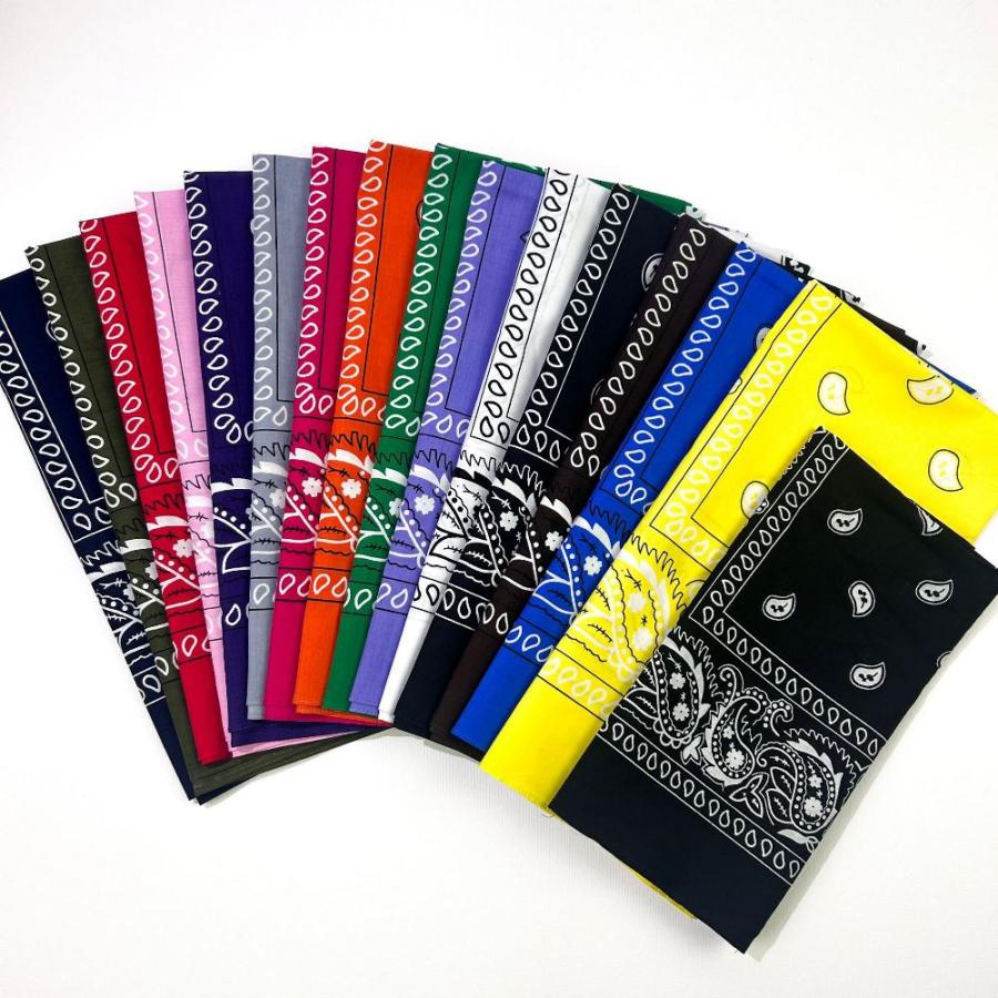 【送料無料】 ラージ サイズ バンダナ ペイズリー柄（大判）68×68センチ Trainmen Paisley Bandana Big 27 X 27 ジャンボバンダナ (15色）大きいバンダナ |  | 16