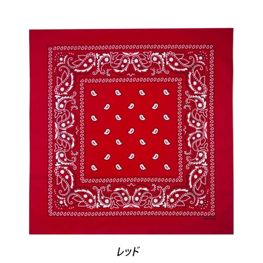 【送料無料】 ラージ サイズ バンダナ ペイズリー柄（大判）68×68センチ Trainmen Paisley Bandana Big 27 X 27 ジャンボバンダナ (15色）大きいバンダナ |  | 04